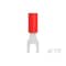 Te Connectivity Fork Terminal, #6, M3.5 Stud Size, 300 V, Nylon Insulated, Red 8-1377173-5 - alternate 2